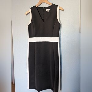 Elegant Black and White Sleeveless Dress